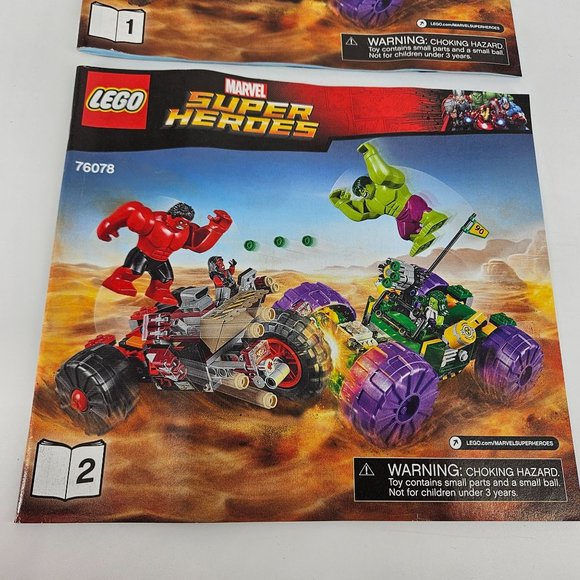 Lego Hulk Red Avengers 76078 1 & 2 Manual Instruction Book ONLY No Brick Fig - Picture 2 of 5